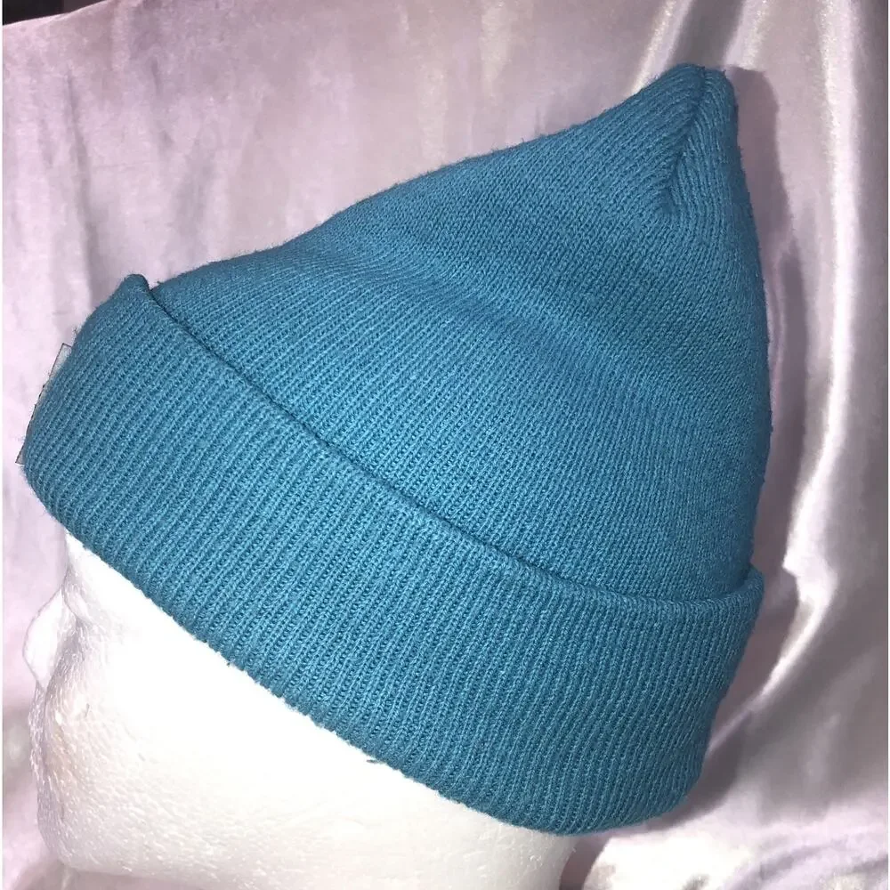 Carhartt Beanie Child Youth Blue Knit Hat One Size Logo AH8905